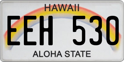 HI license plate EEH530