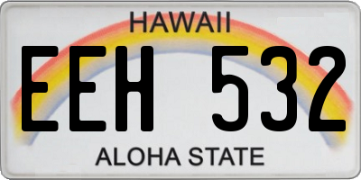 HI license plate EEH532