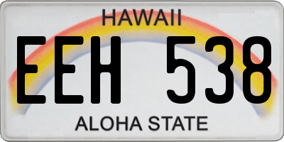 HI license plate EEH538