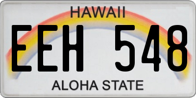 HI license plate EEH548