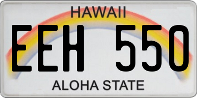 HI license plate EEH550