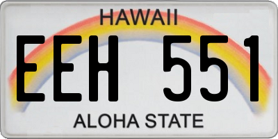 HI license plate EEH551