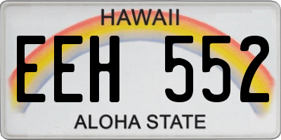 HI license plate EEH552