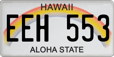 HI license plate EEH553