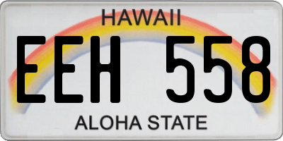HI license plate EEH558