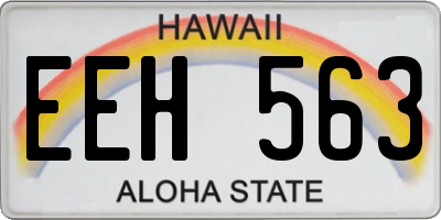 HI license plate EEH563
