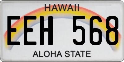 HI license plate EEH568