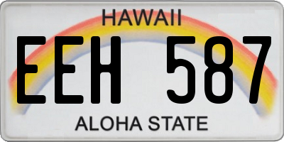 HI license plate EEH587