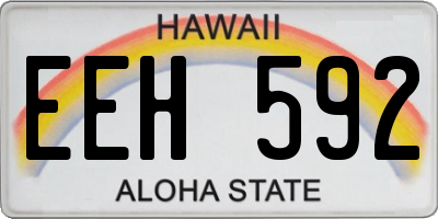 HI license plate EEH592