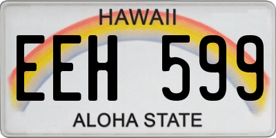 HI license plate EEH599