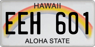 HI license plate EEH601