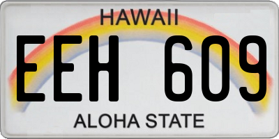 HI license plate EEH609