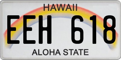 HI license plate EEH618