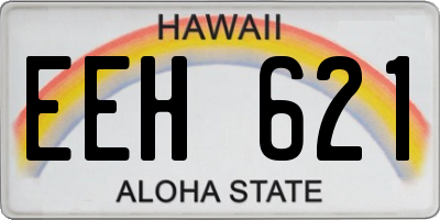 HI license plate EEH621