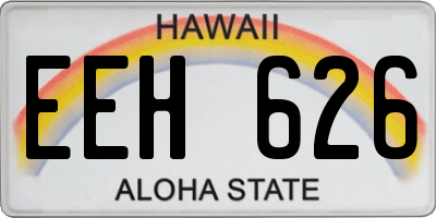 HI license plate EEH626