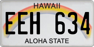 HI license plate EEH634