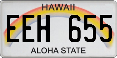 HI license plate EEH655