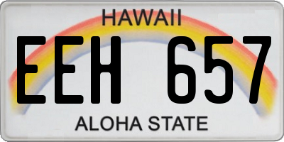 HI license plate EEH657