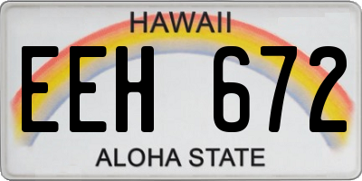 HI license plate EEH672