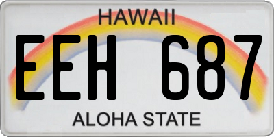 HI license plate EEH687