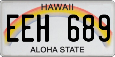 HI license plate EEH689