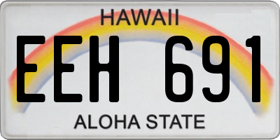 HI license plate EEH691