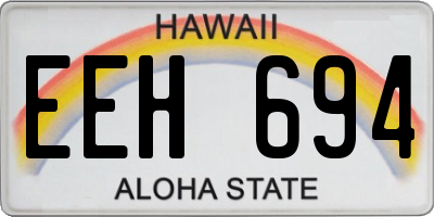 HI license plate EEH694