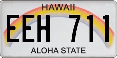 HI license plate EEH711