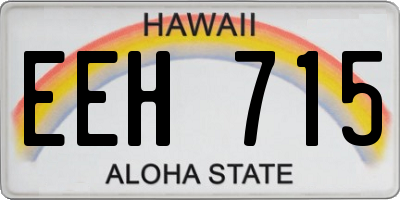 HI license plate EEH715