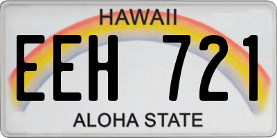 HI license plate EEH721