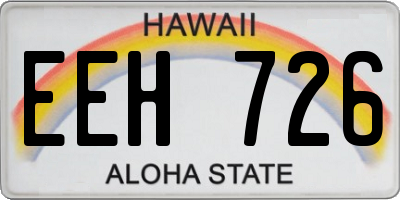 HI license plate EEH726