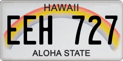 HI license plate EEH727
