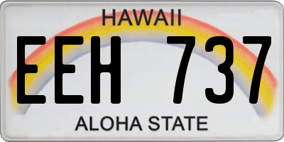 HI license plate EEH737