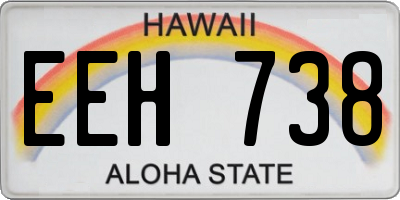 HI license plate EEH738
