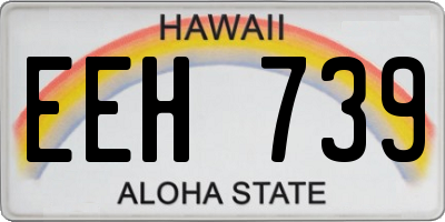 HI license plate EEH739