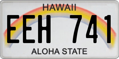 HI license plate EEH741