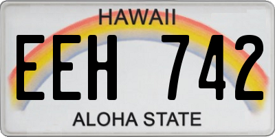 HI license plate EEH742