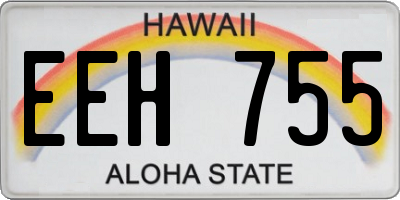 HI license plate EEH755