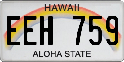 HI license plate EEH759