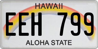 HI license plate EEH799