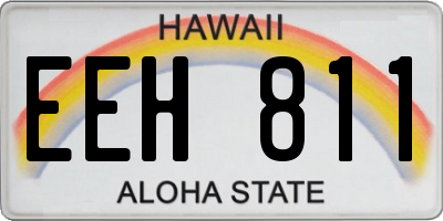 HI license plate EEH811