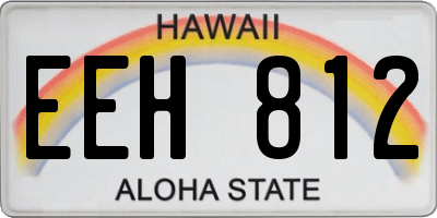 HI license plate EEH812