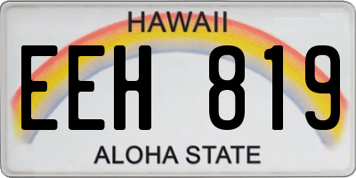 HI license plate EEH819