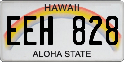 HI license plate EEH828
