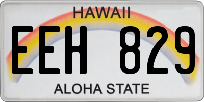 HI license plate EEH829