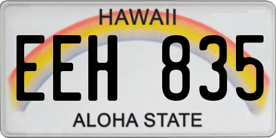 HI license plate EEH835