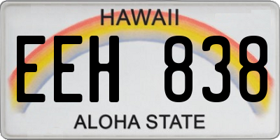 HI license plate EEH838