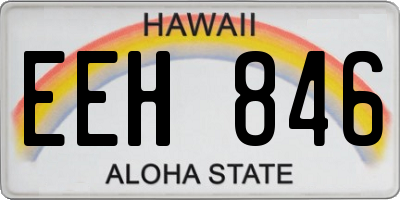 HI license plate EEH846