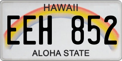 HI license plate EEH852
