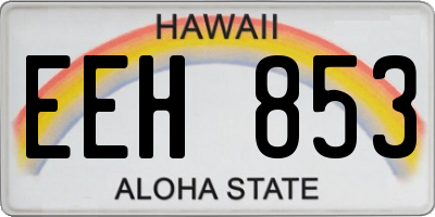 HI license plate EEH853